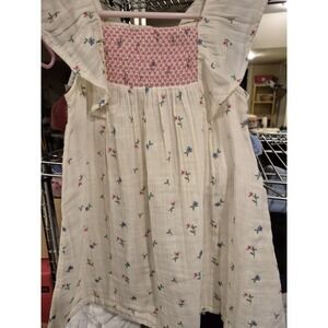 Old Navy Girls Dress Floral White Cream Size 4T NWT